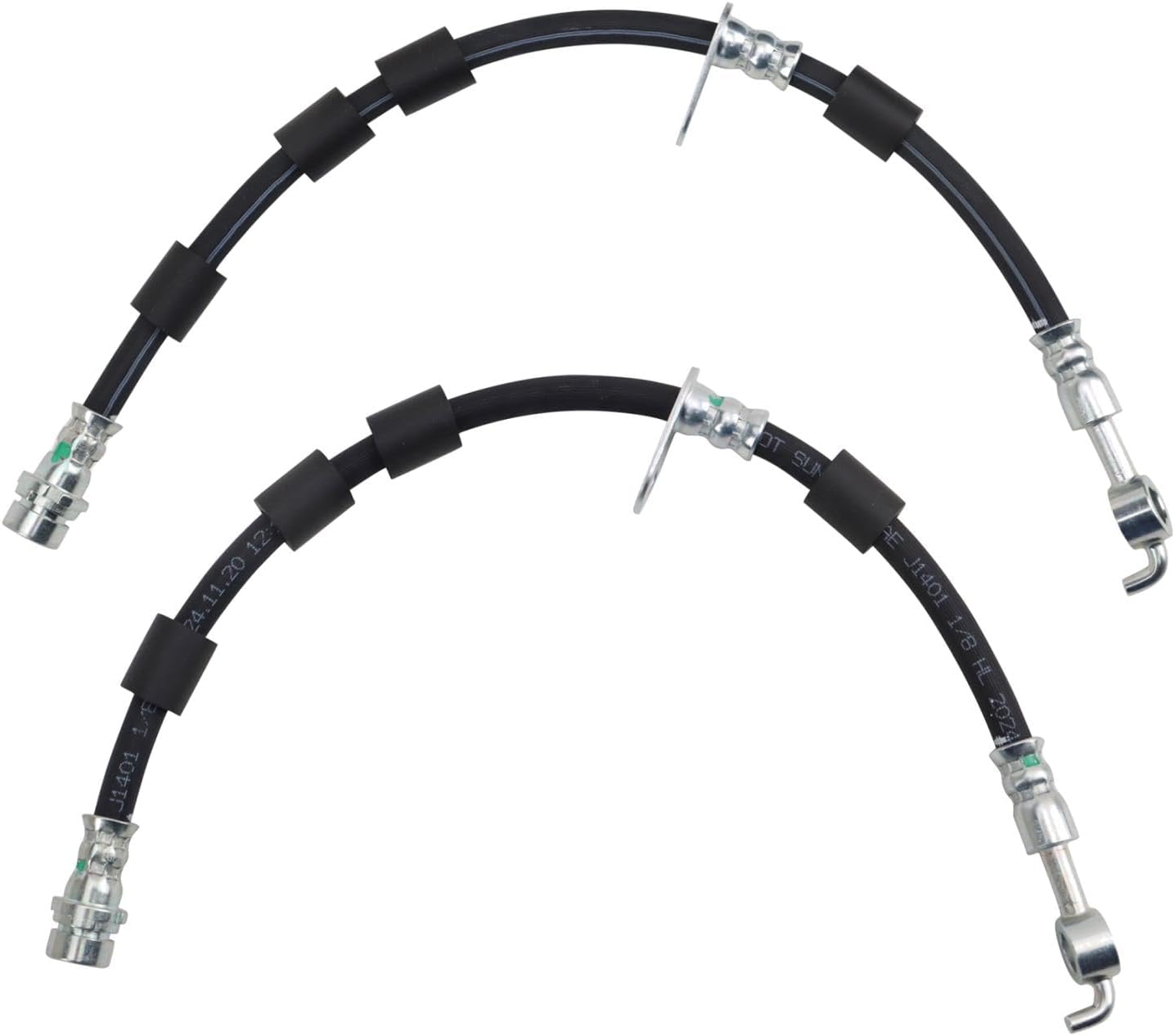 TRQ Brake Hose Set Compatible with 2014-2019 Ford Fiesta