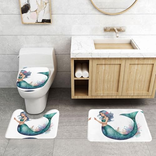Tapis de salle de bain queue de sirène pour sublimer la coiffeuse et les WC - 4