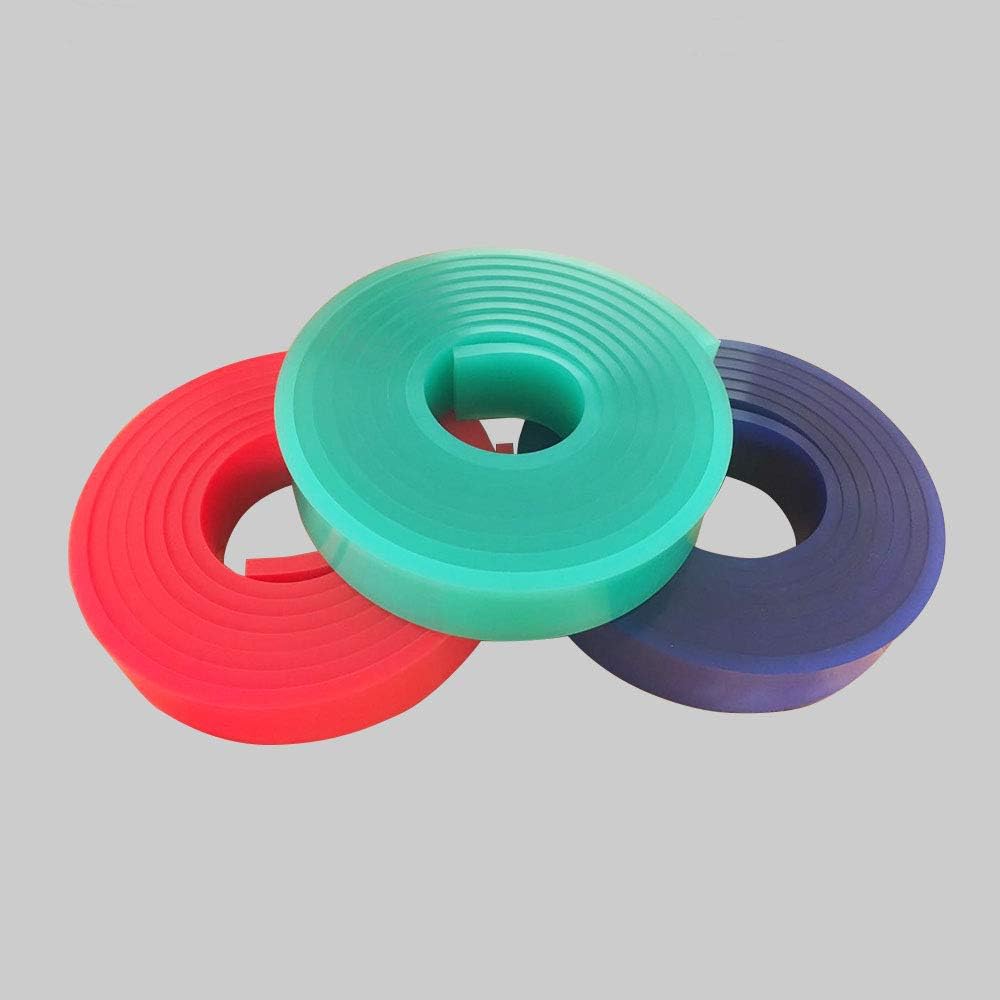 Durometer 12FT/144INCH Silk Screen Squeegee Rubber Blade 2" x 3/8"-Squeegee roll (80 Duro, 1 roll)