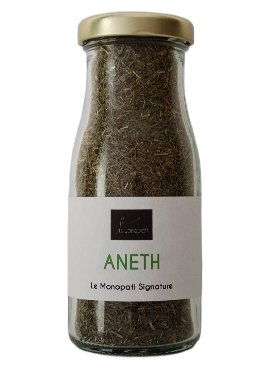Aneth Séché 30g | Le Monopati Signature | Herbe Aromatique 100% Naturelle, Saveur Fraîche & Intense pour Cuisine Méditerranéenne et Poissons | Pot en Verre