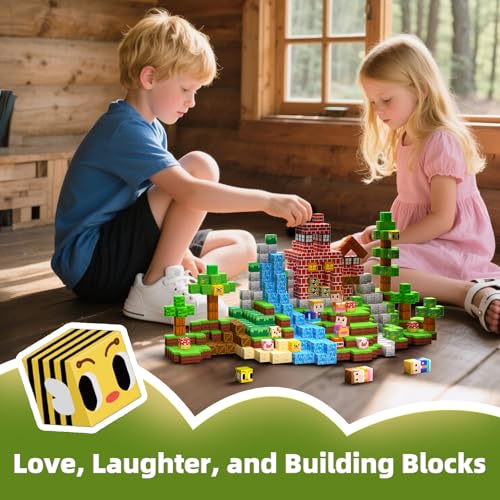 KIDCHEER Magnetische Bausteine 100 Stück, Wald Magnetbausteine für Kinder – Ansicht 6