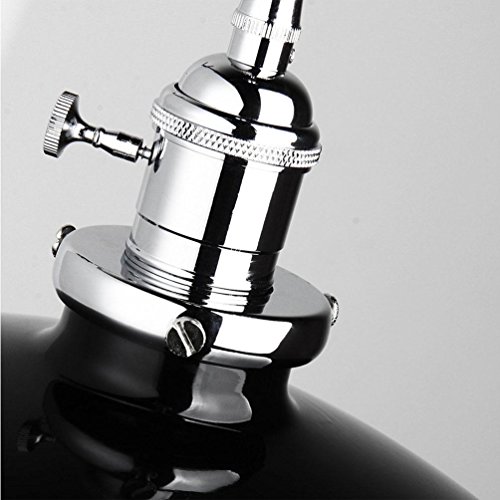 Suspension industrielle noire Ø 25.5 cm pour ampoule E27 - 7