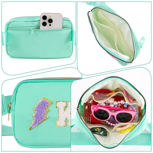 Image of PainZieteg Fanny Pack for Girls Chenille Letter Belt Bag Crossbody for Kids