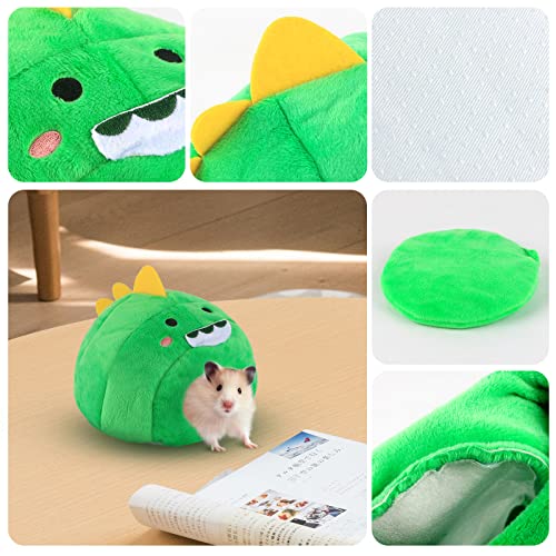 Cama quente para hamster com tapete para animais de estimação pequenos, mini rato, hamster, casa de