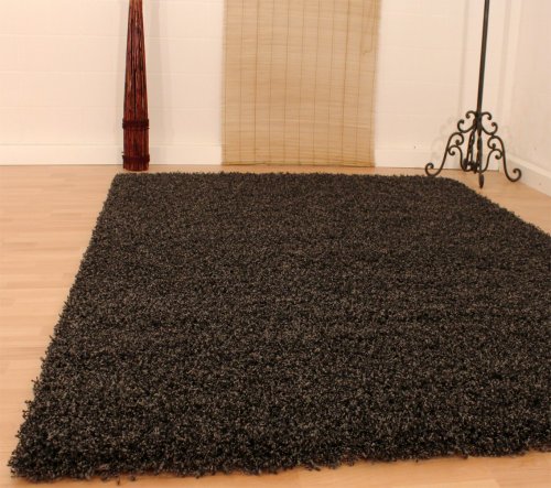 Paco Home Tappeto Carpet Tapijt Tapis Pelo Alto Shaggy Pelo Lungo Diversi Colori E Misure, Dimensione:65x130 cm, Colore:Antracite