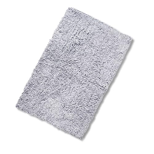 Nebia Anti-Slip Bath Mat for Bathrooms, Showers, and Bath Tubs, Bathroom Rug Made from Recycled Materials, Soft and Absorbent, Machine-Washable, 21” x 34”, Gray