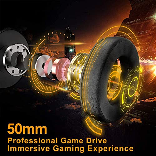 JAKO-T1 Headset for PS4, Xbox One, Playstation 4, Surround Stereo Over Ear Headphones with LED Light Gaming Headset for PC, Notebook, ipad, MP4, Video Game with Flexible Microphone Volume Control. - Thumbnail 3