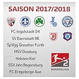 Magnete vom FC Ingolstadt 04, SV Darmstadt 98, SpVgg Greuther Fürth und Erzgebirge Aue aufgrund von leichten farblichen Anpassungen
