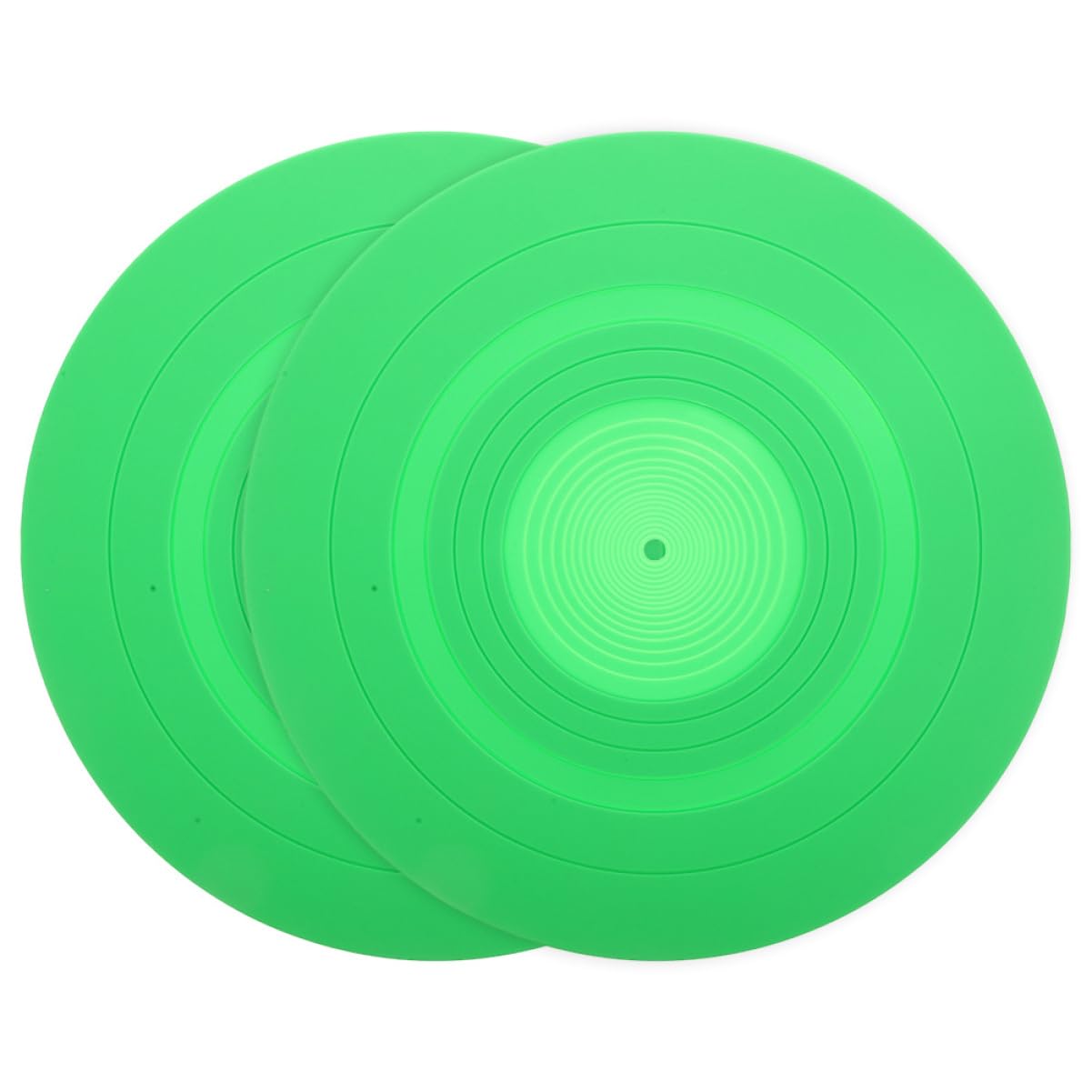 2 Stück Grüne Silikon Plattenspielermatte als Ersatzpad