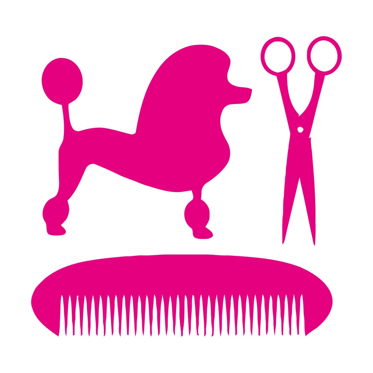 Mural and Wall Vinyl Decal Pet Grooming Salon Dog Barber Dog Grooming Salon Family Shop 81x84.9cm Waterproof Extra Large Rosered