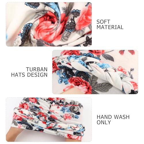 Image of DRESHOW Turban Pre-Tied Twisted Hat Thread African Head Wraps for Black Women Chemo Cancer Cap Braid Hair Cover
