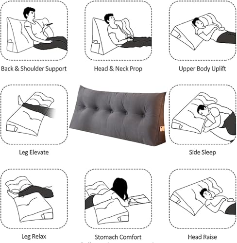 Coussin de lecture triangulaire ZTGL pour lire confortablement au lit - 8