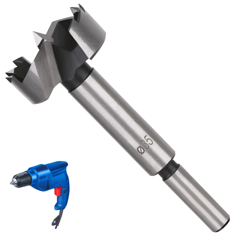 LNJBABAO 35mm Forstner Drill Bit Forstner Bit Wood Drill Bits for Holes Hinge Cutter for Woodworking (diameter 6mm