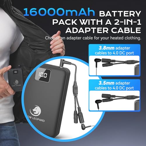 Batería para chaleco térmico SNOW LEOPARD 7.4V 16000mAh miniatura 2