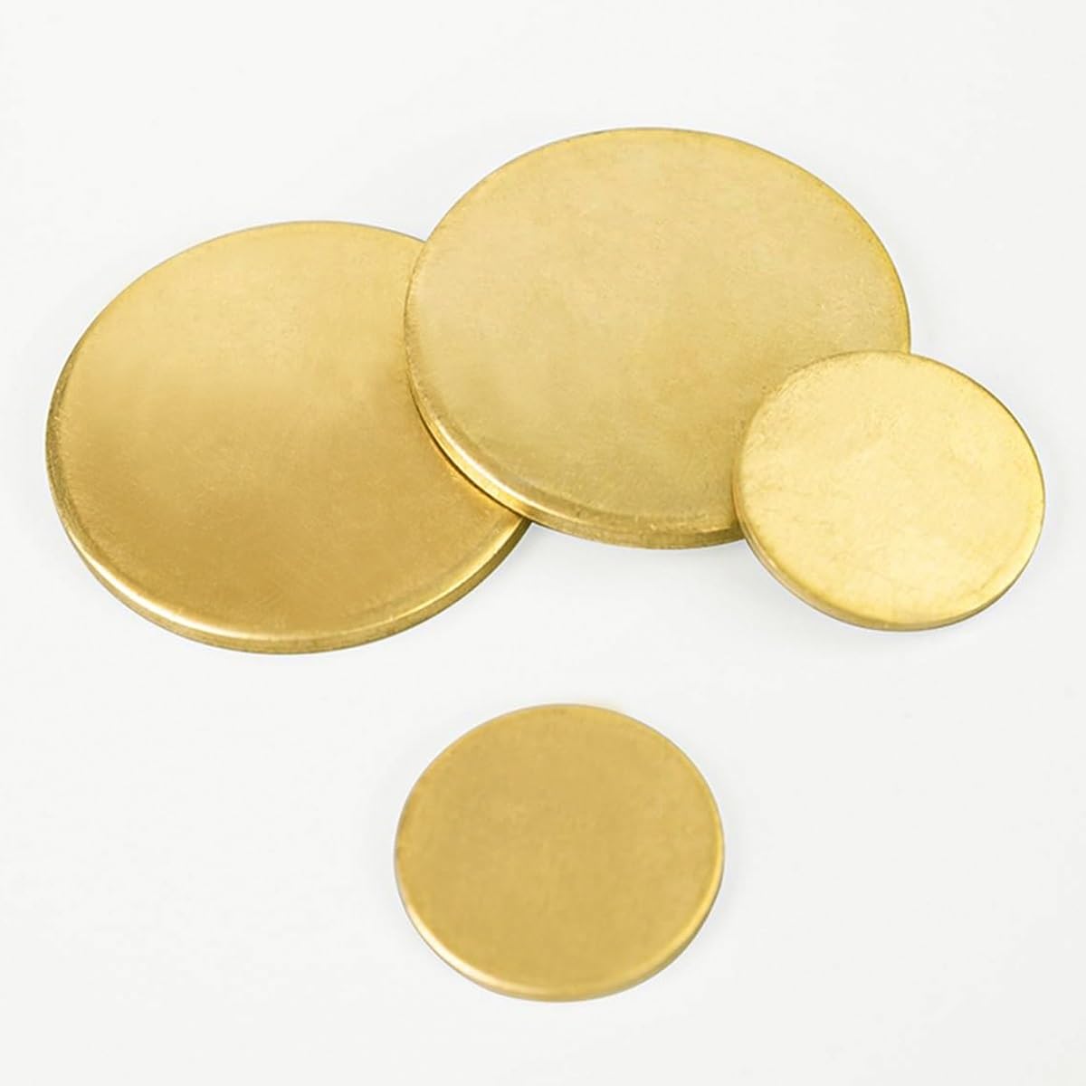 10 runde Messingplatten, 1 mm dick, Durchmesser 10–100 mm, Messing-Rundscheiben H62. Geeignet for Bastelarbeiten, Heimwerken, Elektroreparaturen und industrielle Anwendungen.(10Pcs1*100mm)