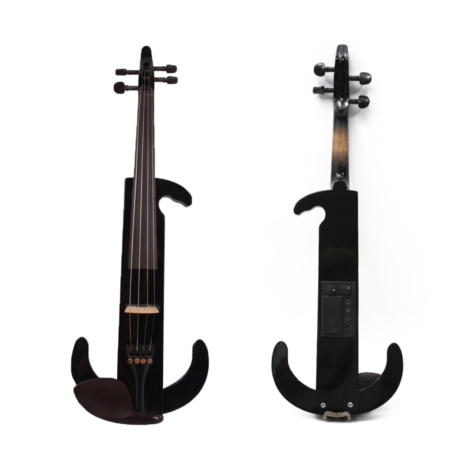 Violon Électrique 4/4 Adulte Professionnel Jouant Instrument À Cordes Noir Ou Blanc Instruments À Cordes Du Violon(Black)