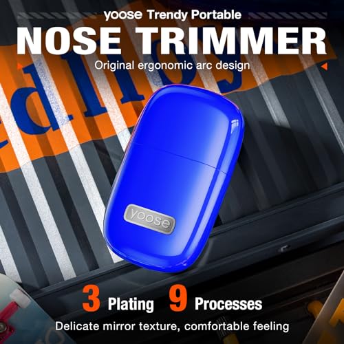 Image of yoose Nose Hair Trimmer for Men and Women, Alloy Unibody, Painless Trimming, IPX7 Waterproof, Washable, USB-C Rechargeable, Long-Lasing, Low Noise, Portable Travel Electric Nose Trimmer, Blue