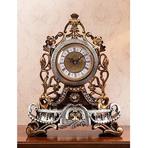 Reloj analógico para mesa de escritorio silencioso y decorativo estilo retro 4