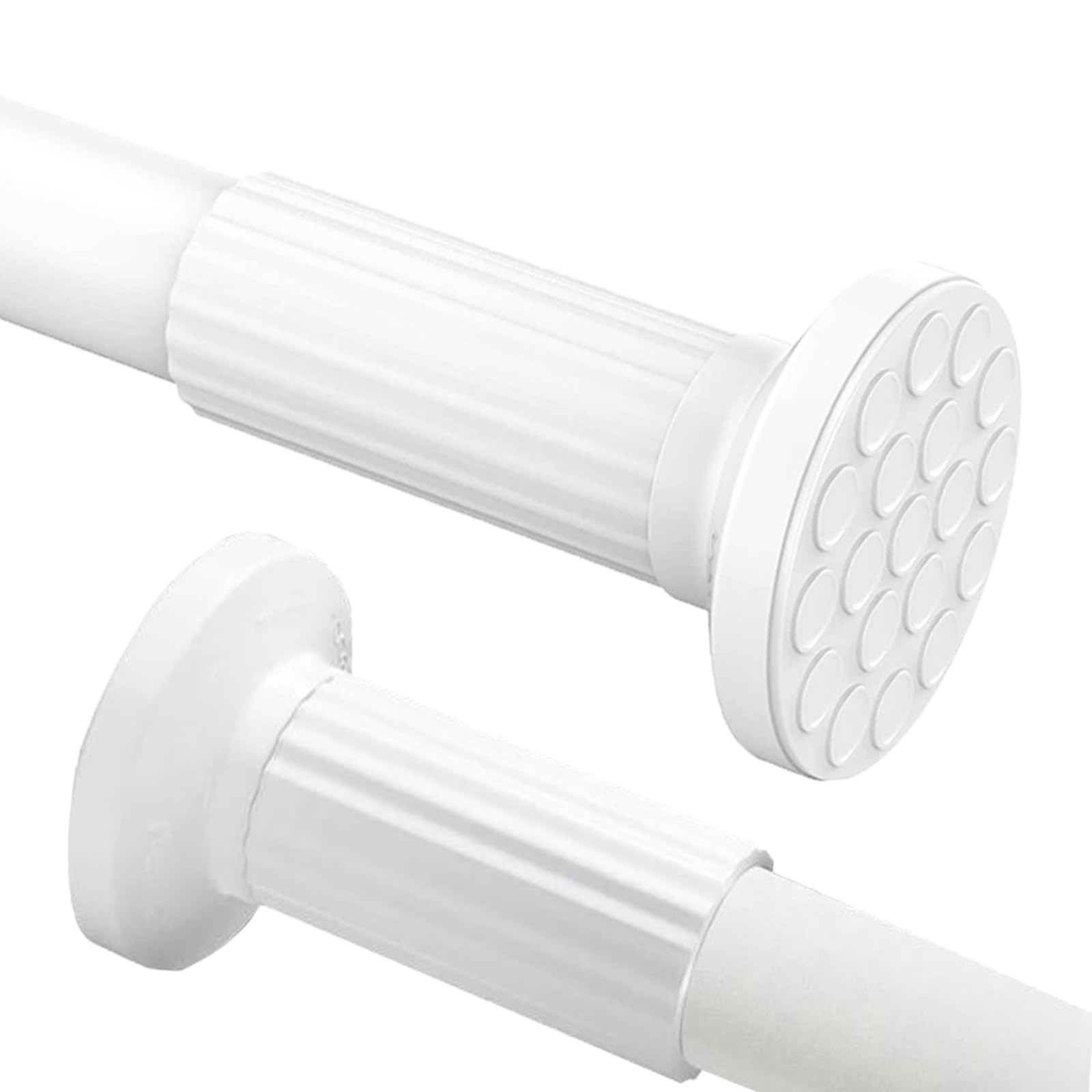 Teleskopstange Ohne Bohren 92-430cm, Edelstahl Vorhangstange Ø32mm, Duschvorhangstange Teleskopstange Klemmstange für Kleiderschrank, Fenster und Badezimmer(Weiß,228-277cm)