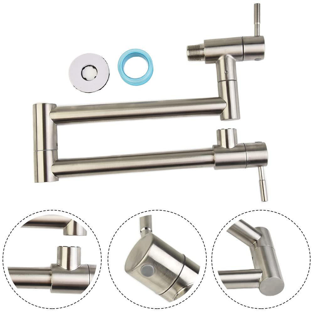 Grifo giratorio plegable montado en la pared, grifo de cocina montado en la pared, grifo giratorio plegable