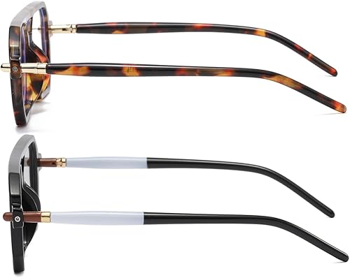 Miniatura 3 de JOVAKIT Gafas de luz azul cuadradas de moda para hombres y mujeres, gafas cuadradas de aviador, estilo de computadora, antifatiga ocular