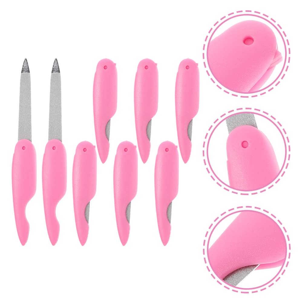 FRCOLOR 8piezas Limas De Uñas Plegables Para Manicura Limas Pequeñas y Portátiles Pulidoras De Uñas De Doble Cara Diseño Elegante Para Salón y Uso Doméstico