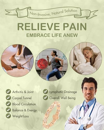 Feraco Pure Copper Bracelets for Women, 5X Ultra Strength Magnetic Bracelet with 5000 Gauss Neodymium Magnets & Upgraded Butterfly Clasp, Adjustable Jewelry Gift - Image 6