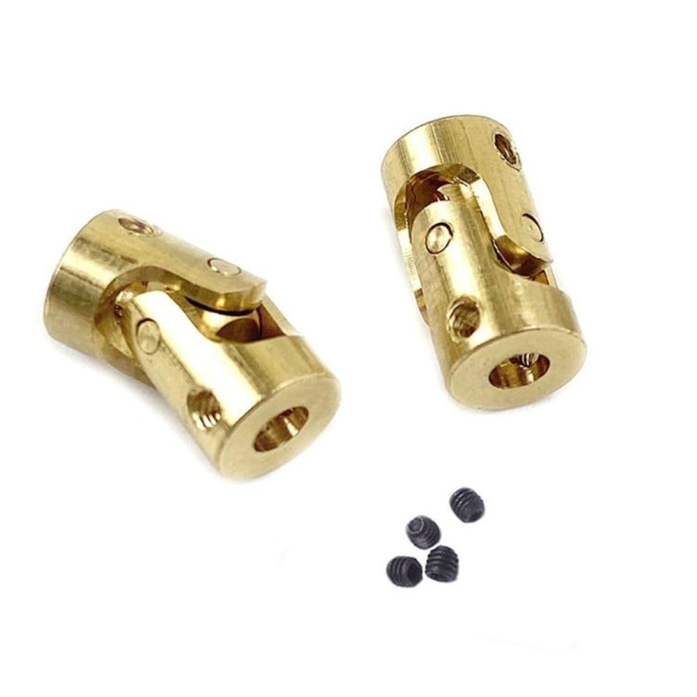 Lenkung Kreuzgelenk 5 stücke 3mm Mini Messing Kupplung Kreuzgelenk Boot Auto Metall Kardangelenk Wellenkupplungen Motoranschluss Gimbal Koppler Drehbarer Verbinder
