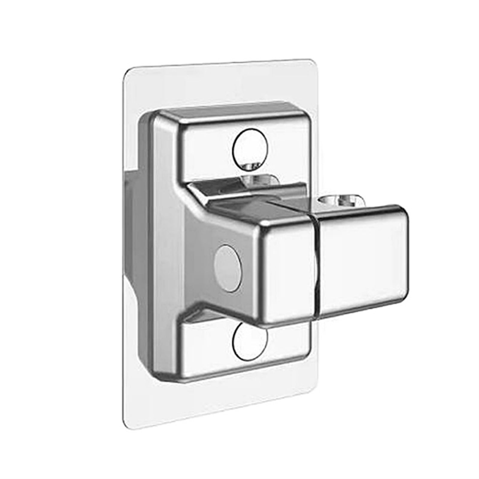 Djskldf Type 2-Silvery Shower Head Holder 1Pc Adjustable Shower Head Holder Wall Mounted Punch-Free Handheld Bracket With Hook Bathroom Accessories(Type 2-Silvery)