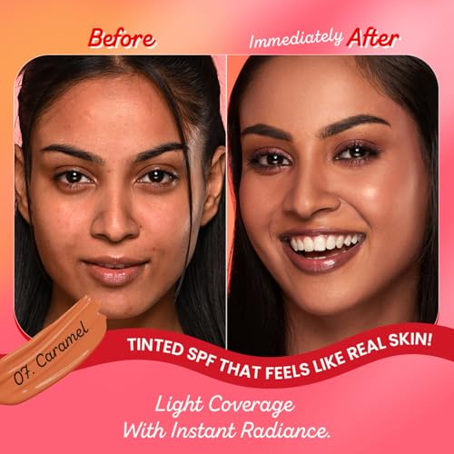 Image of Dot & Key Strawberry Dew Tinted Sunscreen In-Vivo Tested SPF 50+ PA++++ With New-Age UV Filters, Brightens & Protects Skin, Ultra-light, Blends Easily, With Niacinamide, Natural Finish, Non-Sticky | 50ml