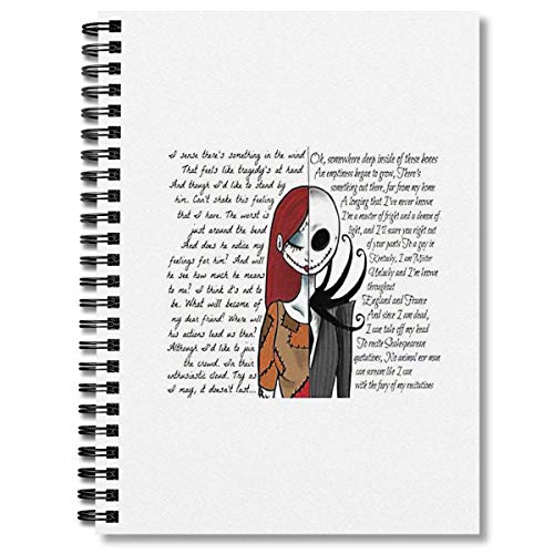 Spiral Notebook Nightmare Before Christmas Composition Notebooks Journal With Premium Thick Hexagon Paper Paper