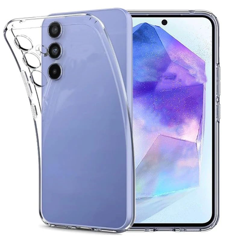 1pc Clear TPU Phone Back Case Cover Thin Guard for Samsung Galaxy A55 A35 A15 A25 for Samsung