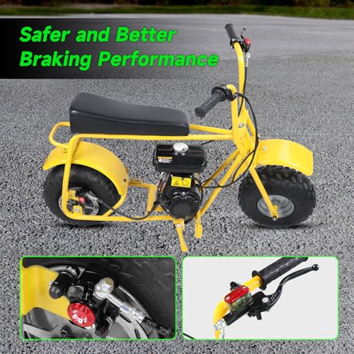 Image of Upgraded Mini Bike Hydraulic Disc Brake Kit Compatible with Baja DB30 Doodle Bug Blitz Dirt Bug Racer Minibike Predator 79cc 97cc 212cc 2.8hp Engine with Brake Caliper Pad Part Black