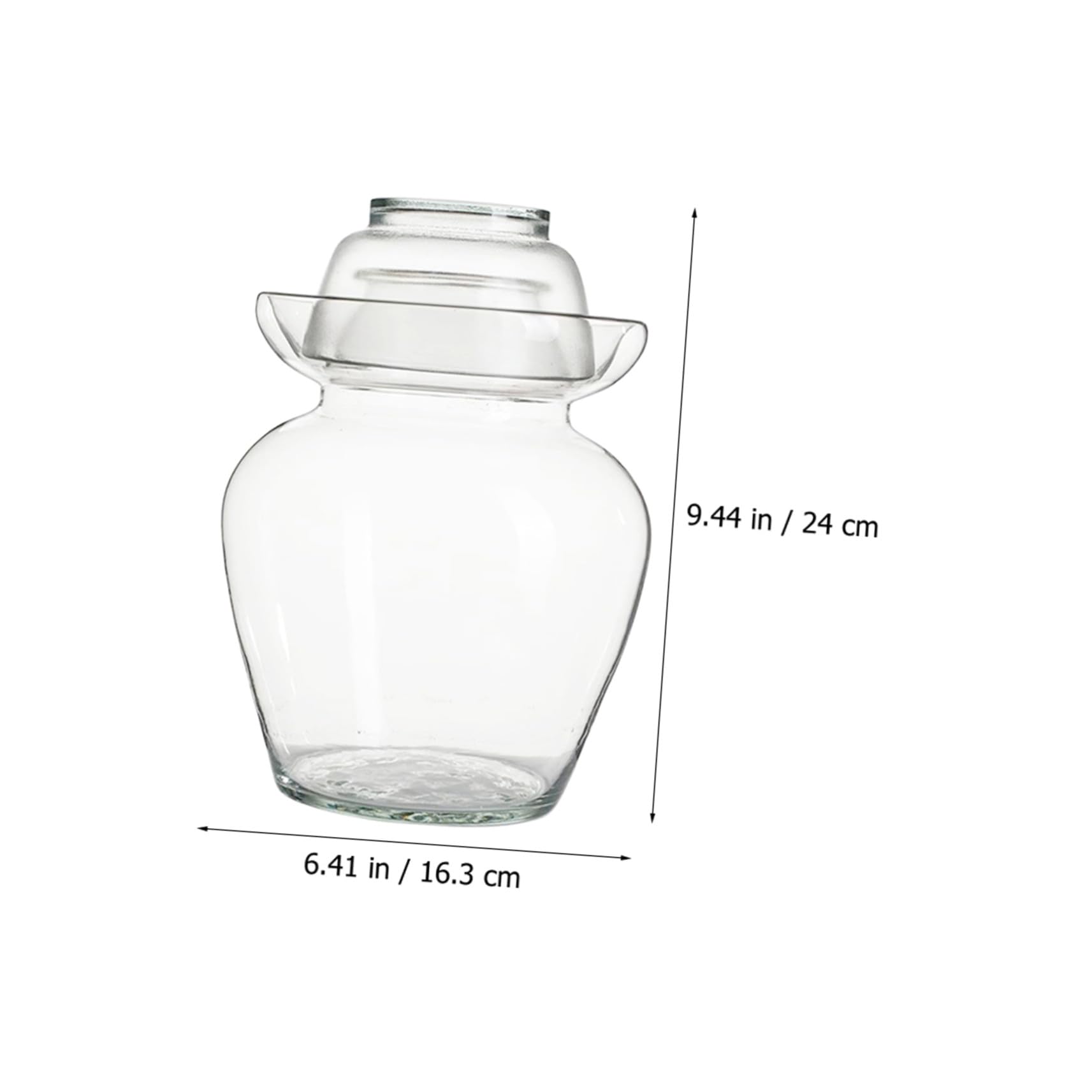 PACKOVE Tarro de Vidrio Mantiene los Alimentos Frescos y Secos para Encurtidos de 2.5kg Tapa Hermética Varios estilos Diseño Simple Adecuado para Restaurante