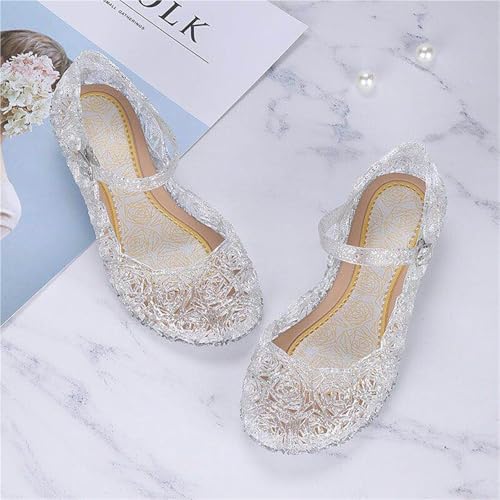 Sandals Women Summer Sandals Crystal Princess Shoes Cave Shoes Cute(Gold,16cm)3
