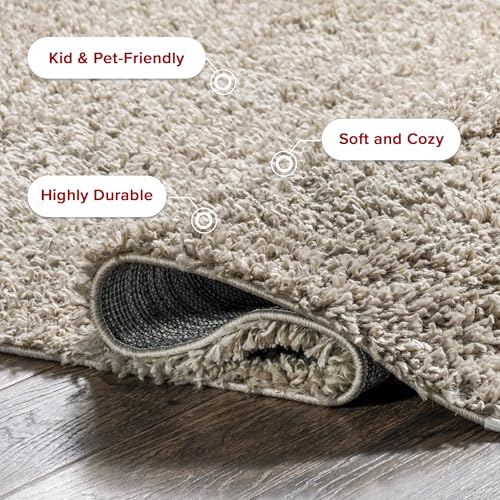 Tapete nuLOOM Neva Modern Tasseled Shag 213x244 cm Beige miniatura 6