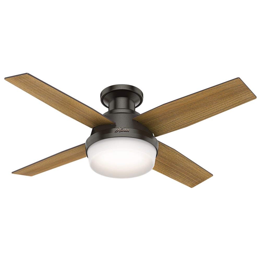 Hunter Fan 44 Inch Contemporary Low Profile Ceiling Fan with LED Light