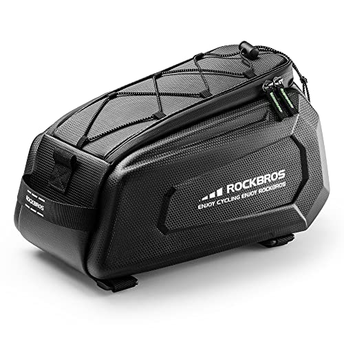 Rockbros Bike Rack Bags - Hard Shell Bicycle Rear Rack Bag Large Pannier For Bicycle Rear Rack Bags Bike Rear Seat Bag Bike Trunk Bag Ebike Battery Bag Bike Saddle Bag For Rear Rack Bike Accessories Bags #TOP19