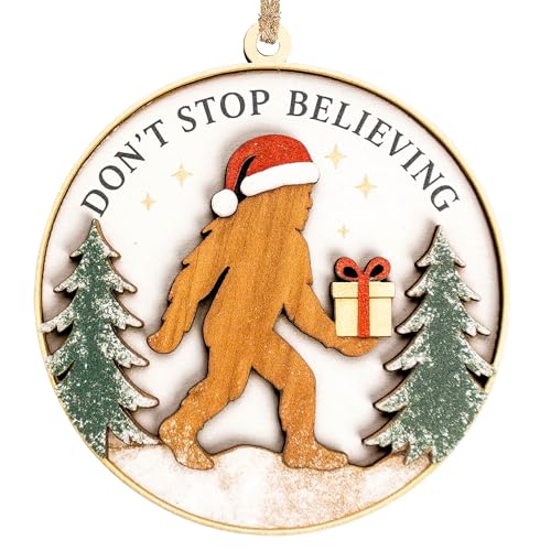 Image of Funny Christmas Ornaments - Bigfoot Gifts - Big Foot Sasquatch Gift - Sasquatch Gift - Bigfoot Ornament - Christmas Ornaments 2025 - White Elephant Gifts - Xmas Tree Funny Decoration