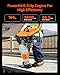 VEVOR Jumping Jack Compactor, 6.5 HP Vibratory Rammer Fuel-Powered 196 cc Engine Tamper, 3600 lbs Impact Force, 26