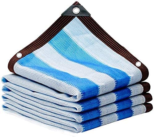 Malla De Sombreo con Bloqueo UV del 90% para Invernadero, Patio Y Balcón - Malla Gruesa con Estampado De Camuflaje Floral Azul/Blanco.
