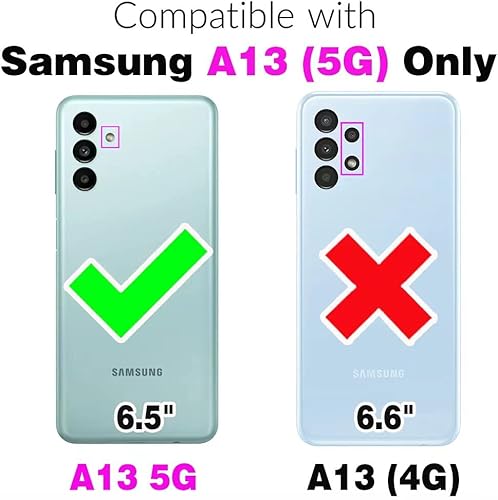 Miniatura 2 de Asuwish Funda de teléfono para Samsung Galaxy A13 5G, a prueba de golpes, protección de cuerpo completo, resistente, híbrida, de doble capa,