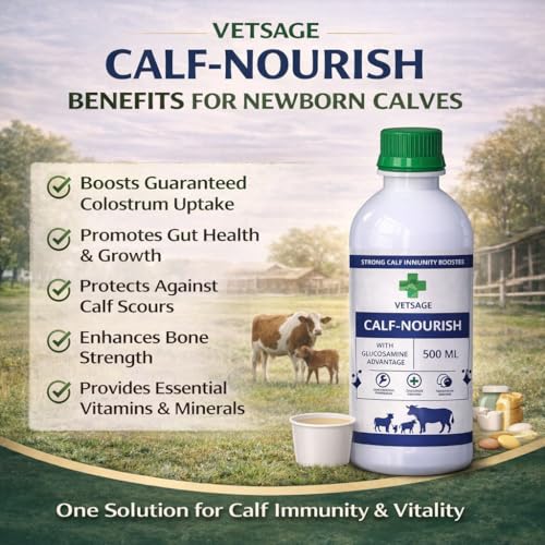 Image of Calf Nourish Nutritional Tonic for Young Calves and Small Ruminants, Dietary Supplement for Animal Support and Balanced Liquid Nutritional Intake | 500 ml
