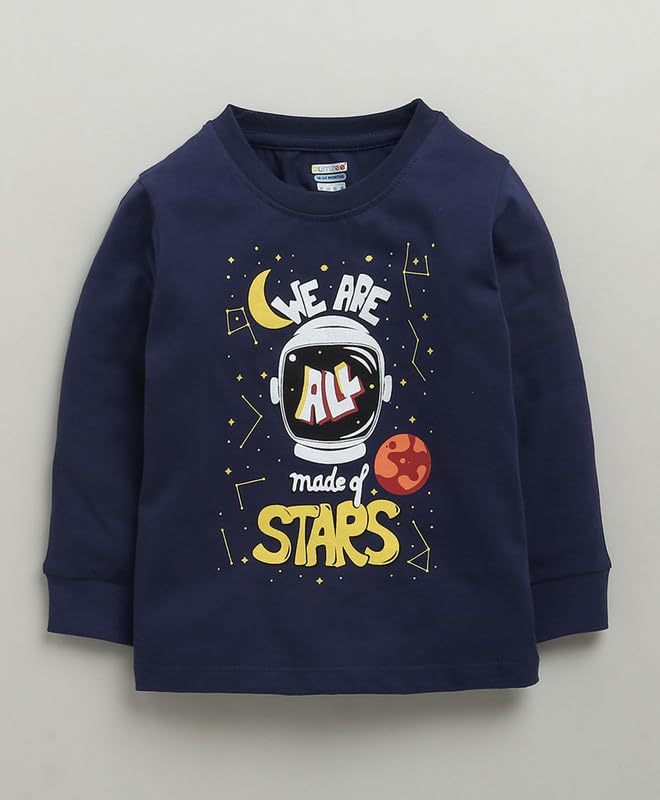 Image of BUMZEE Boys Cotton Full Sleeves T-Shirt & Pyjama Set (Peb10384391)