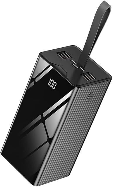 JONKUU Portable Charger 50000mAh Five Outputs and Three Inputs 22.5W PD USB C Ultra-Fast Large Capacity LED Flashlights Power Bank Compatible with iPhone Samsung Huawei iPad Laptop and More