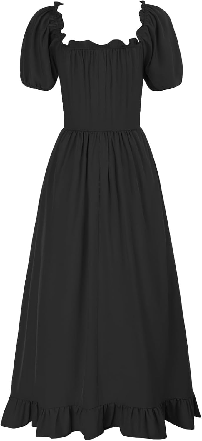 GOLDSTITCH Women's Victorian Dress Renaissance Medieval Costume Corset Ruffle Maxi Dress for Women - Image 6