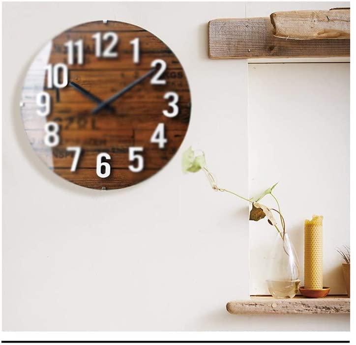 Horloge murale marron pour salon au style vintage raffiné