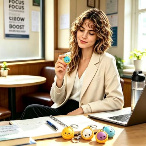 Pocket-Sized Dumpling Keychain with Clickers – Mini Dumpling Squishy Toy, Crisp Click Sounds, Squeeze & Click for Stress Relief, Great Fidget for Adults, Students, Office, 3PCS. - Image 3