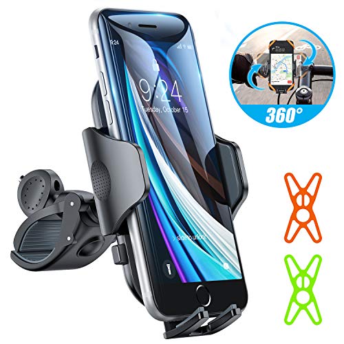 andobil Bike & Motorcycle Phone Mount, Easy Clamp Phone Holder Compatible iPhone SE