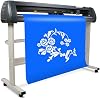 Vinyl Cutter Machine,Semi-Automatic DIY Vinyl Printer Cutter Machine with LCD Display,Paper Feed Cutting Plotter,Speed 10-800MMs,Cutting Width 1230MM for Design and Cut